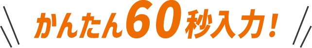 かんたん60秒入力